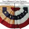 In the Breeze Stars and Stripes Pleated Fan Bunting, Antiqued/Tea-Stained, 1.5' x 3'